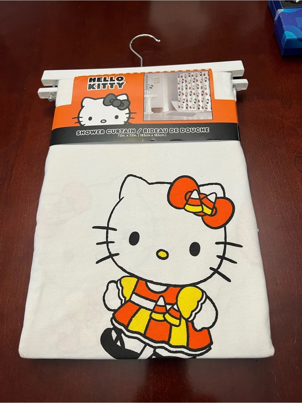 Hello Kitty Orange & White Halloween Curtain Panel